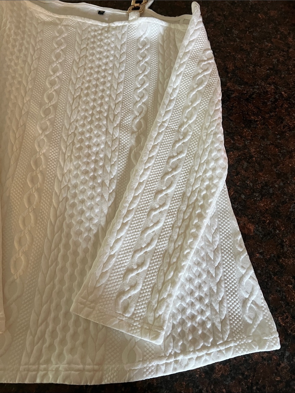 White Cable Knit Sweater Top - Picture 3 of 4